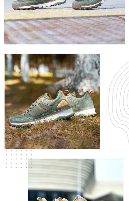 RAX Running Shoes Men&Women Outdoor Sport Shoes Breathable Lightweight Sneakers Air Mesh Upper Anti-slip Natural Rubber Outsole