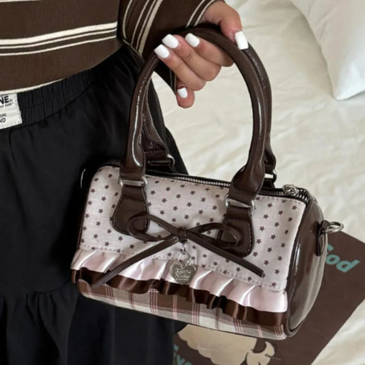 Fashion Polka Dot Ladies Piano Bag New Style Niche Underarm Shoulder Bag Sweet Personality Piano Backpack Women's Bag Square Bag