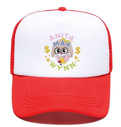 Trendy Anita Max Wynn Foam Trucker Hat Cute Mesh Snapback Caps Boy Girl Sun Beach Baseball Cap Female Summer Breathable Visor