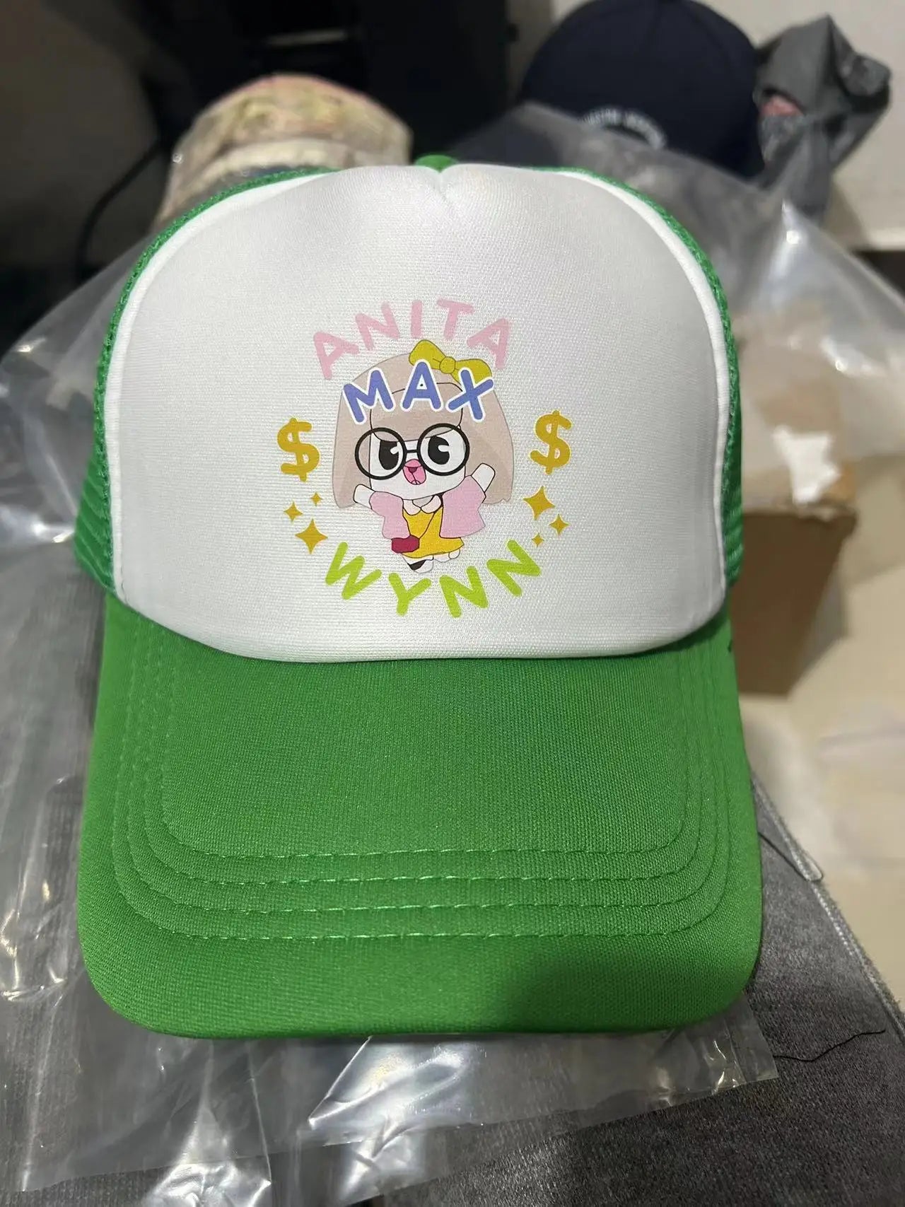 Trendy Anita Max Wynn Foam Trucker Hat Cute Mesh Snapback Caps Boy Girl Sun Beach Baseball Cap Female Summer Breathable Visor