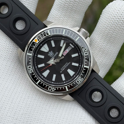 STEELDIVE New SD1961 43.8mm BGW9 Blue Luminous Sapphire Glass NH36 Automatic 200m Waterproof Mens Dive Watch with Ceramic Bezel