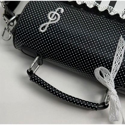 Fashion Polka Dot Ladies Piano Bag New Style Niche Underarm Shoulder Bag Sweet Personality Piano Backpack Women's Bag Square Bag