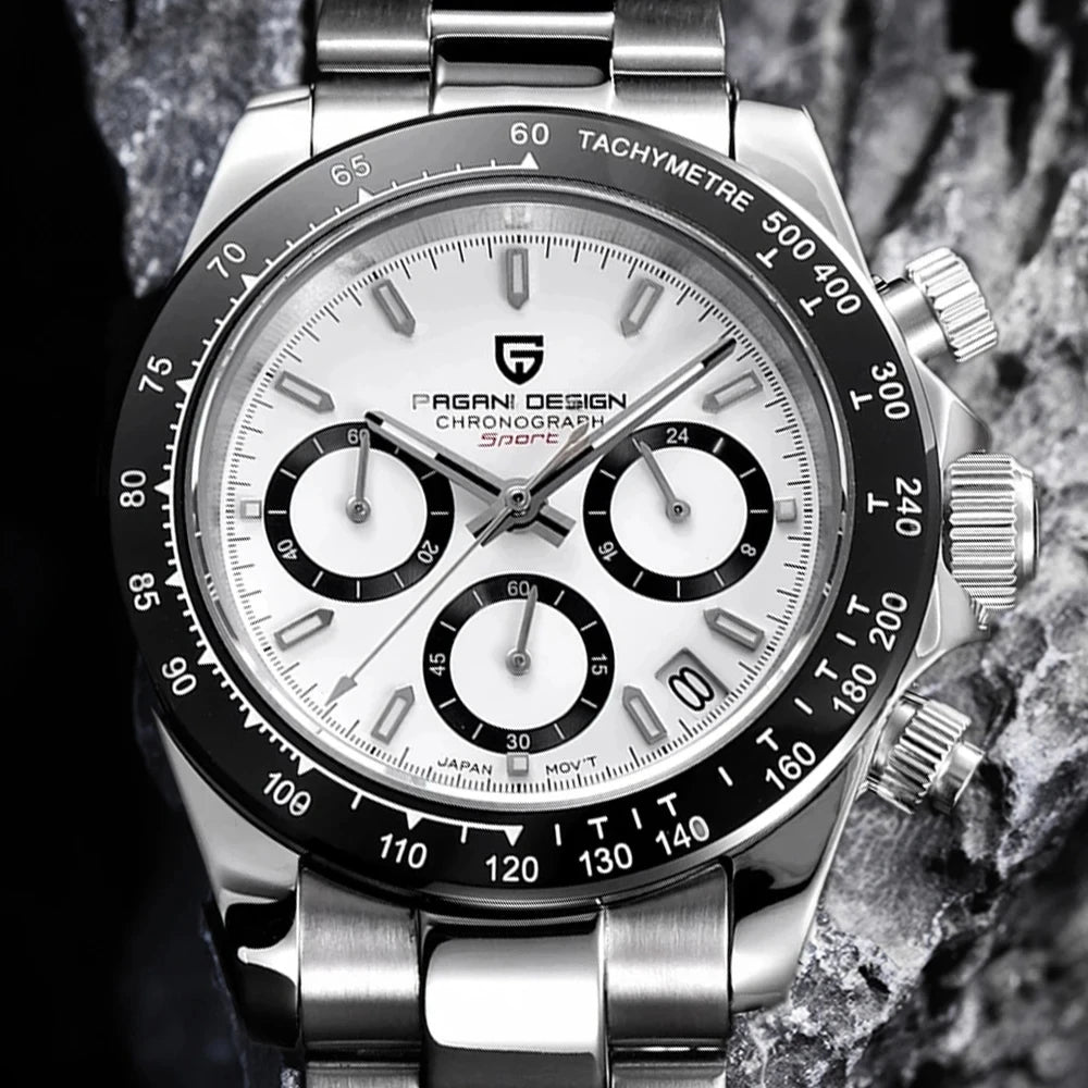 New PAGANI DESIGN PD1644 Luxury Men's Quartz Watch Automatic date Wristwatches Sport 100m Waterproof Chronograph Men Gift