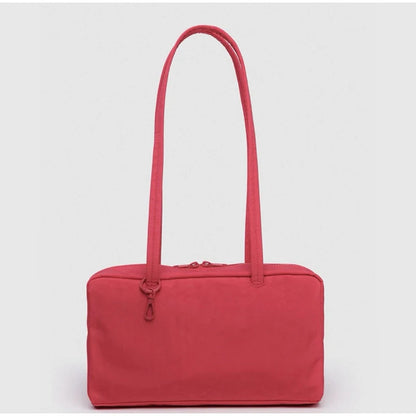 Simple Large-capacity Square Shoulder Bag Fashion Plaid Nylon Handbag Durable Canvas Material Travel Bag Daily Use Storage Bag