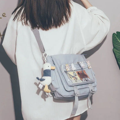 Women's Bag Messenger Korean Style Female Backpack College Large Capacity Versatile Shoulder Student School Postman Tote Bags