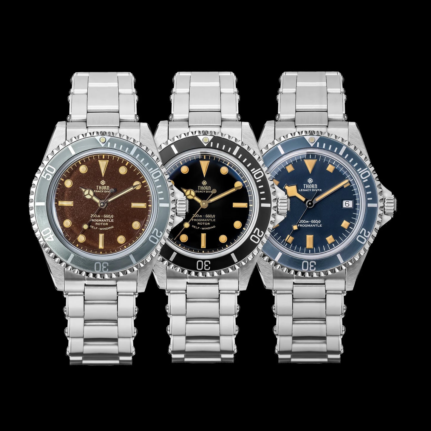 THORN T023 V2 40mm Men Watch 36L Stainless Steel PT5000 Automatic Movement Mechanical Watch Sapphire 200m Waterproof Writwatch