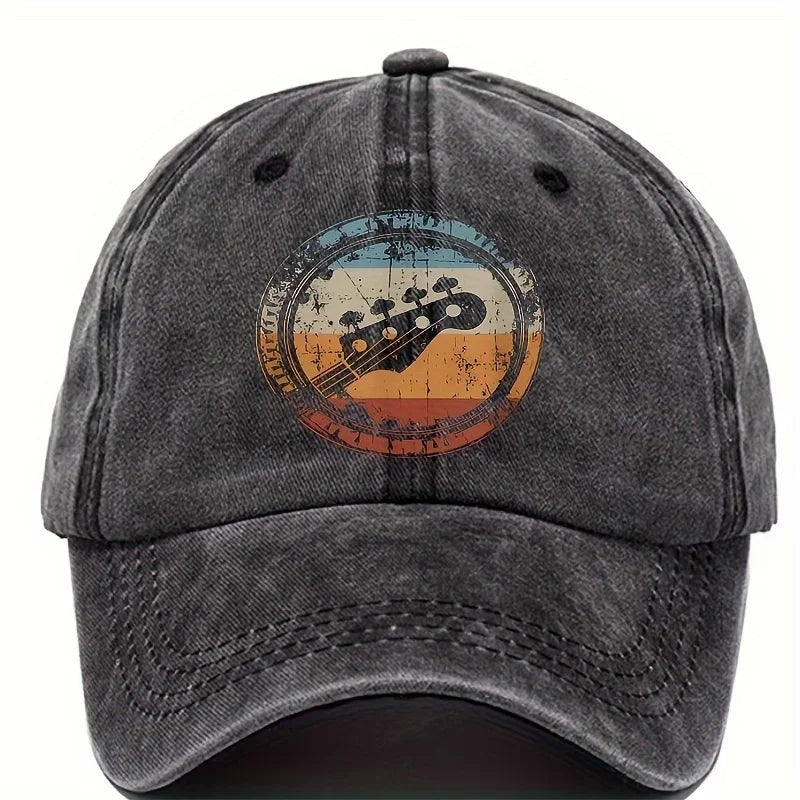 Print Washed Cotton Baseball Cap for Men Women Vintage Casual Peaked Caps Outdoor Running Sun Hat Adjustable Soft Top