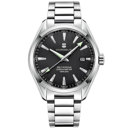 Corgeut 41mm Luxury NH35 Movt Man Sport Clock Automatic Relogio Masculino Mechanical Wristwatch Sapphire Steel Band Men's Watch