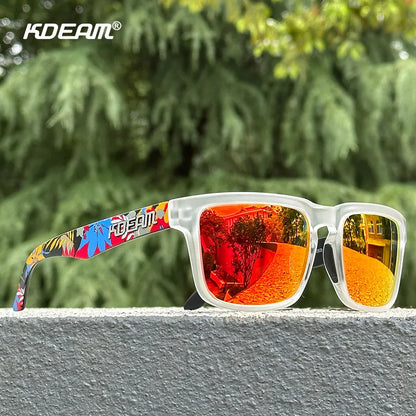 KDEAM Unisex Square Sunglasses Polarized Coated Lens Suitable For Driving Fishing Sunglasses Anti-Blue Light Computer Eyeglasses