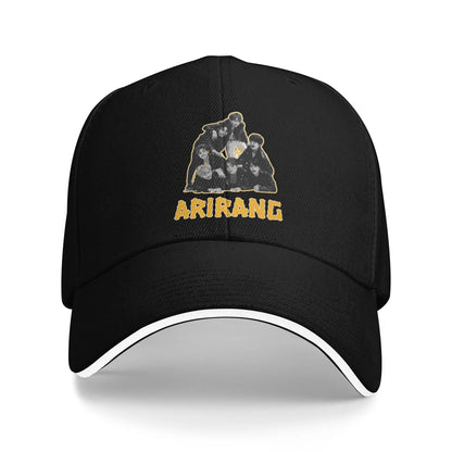 Arirang Album Tour Baseball Cap Retro BT is Back Sandwich Hats Men Women Breathable Sun Hat Running Golf