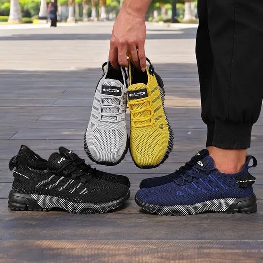 New Men's Sneakers Thick Sole Comfortable Casual Shoes Lightweight Breathable Fashion Running Shoes Luxury Male Tenis Masculino