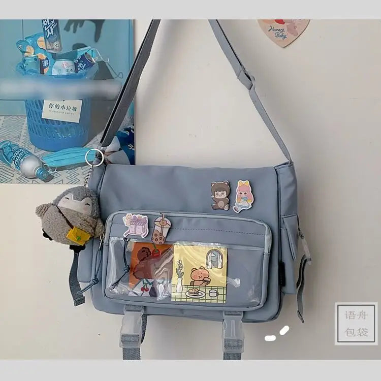 Women's Bag Messenger Korean Style Female Backpack College Large Capacity Versatile Shoulder Student School Postman Tote Bags