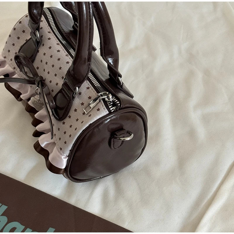 Fashion Polka Dot Ladies Piano Bag New Style Niche Underarm Shoulder Bag Sweet Personality Piano Backpack Women's Bag Square Bag