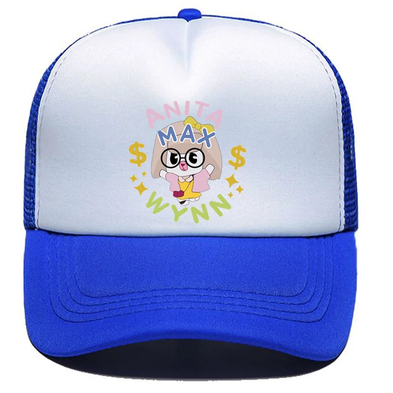 Trendy Anita Max Wynn Foam Trucker Hat Cute Mesh Snapback Caps Boy Girl Sun Beach Baseball Cap Female Summer Breathable Visor