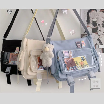 Women's Bag Messenger Korean Style Female Backpack College Large Capacity Versatile Shoulder Student School Postman Tote Bags