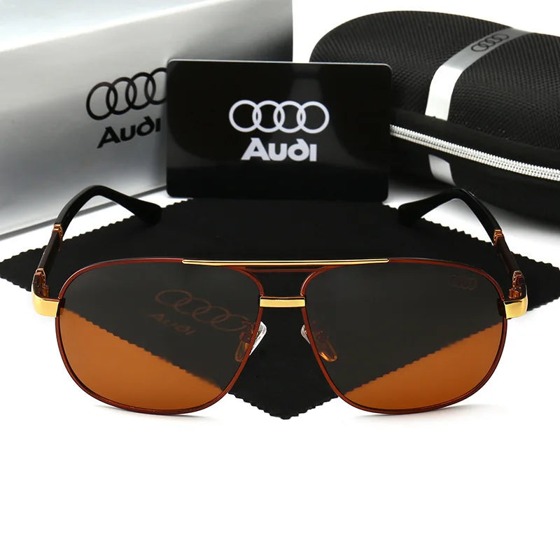 Audi Polarized UV400 Driving Sunglasses for Men/Women Square Frame Glasses Wholesale Gift for Auto Enthusiasts