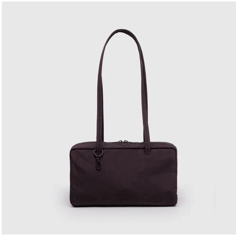 Simple Large-capacity Square Shoulder Bag Fashion Plaid Nylon Handbag Durable Canvas Material Travel Bag Daily Use Storage Bag