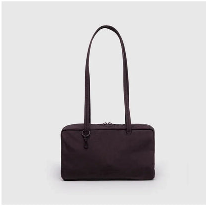 Simple Large-capacity Square Shoulder Bag Fashion Plaid Nylon Handbag Durable Canvas Material Travel Bag Daily Use Storage Bag