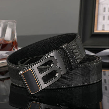 2025 High Quality Men's Belt Designer Genuine Leather Belts Male Metal Automatic Buckle Casual Fashionable Belt for men Jeans