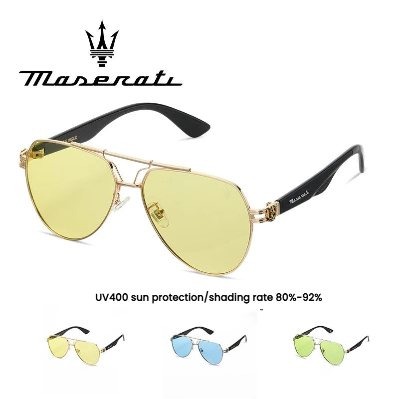MASERATI UV400 Polarized Sunglasses Lightweight Frameless for Cycling Driving Outdoor Unisex Men Women Daily Sunglasses 20345