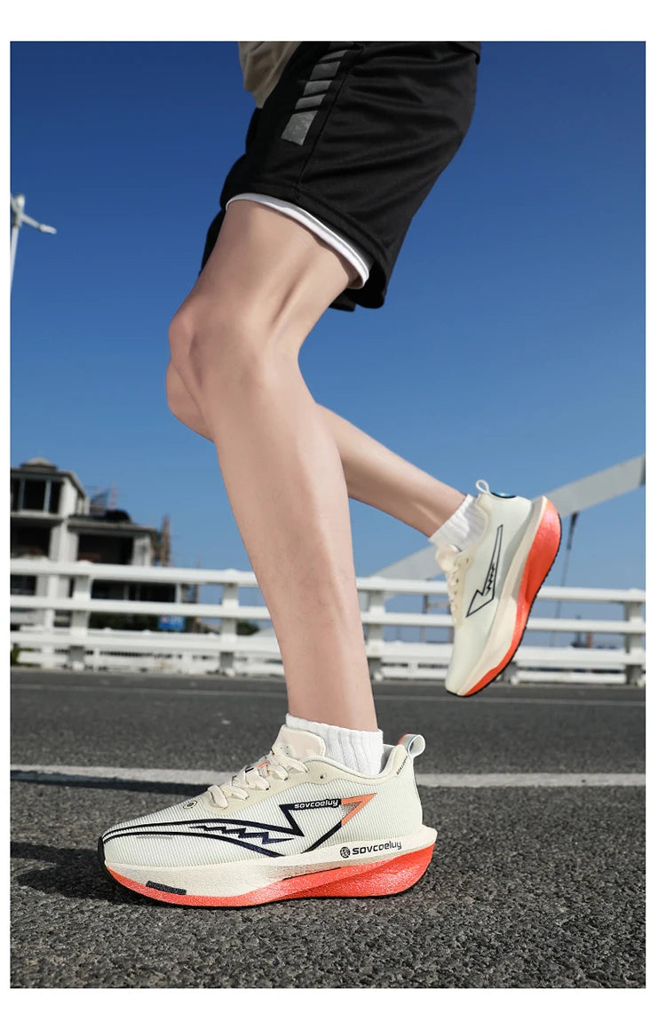 Running Shoes Carbon Board Speciality Marathon Men Sports Breathable Lightweight Women's Comfortable Athletic Nonskid Sneakers