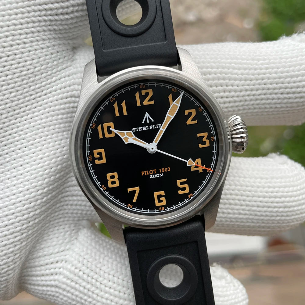 STEELFLIER Official SF740V New Quartz Wristwatch Super C3 Luminous 200M Waterproof VH31 Mute Movement Man Fashion Business Watch