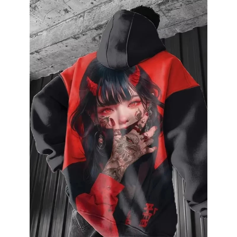 Japanese Anime 3d Print Hoodie Men Women Fashion Sexy Samurai Tracksuit Casual Hoodie Sweatshirt Autumn Winter Clothes Y2k Coat