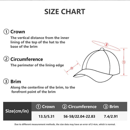 Print Washed Cotton Baseball Cap for Men Women Vintage Casual Peaked Caps Outdoor Running Sun Hat Adjustable Soft Top