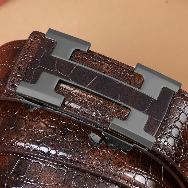 High Quality Men's Belt Casual Designer Genuine Leather Strap Belts Male Metal Buckle Fashionable Belt for men jeans belt