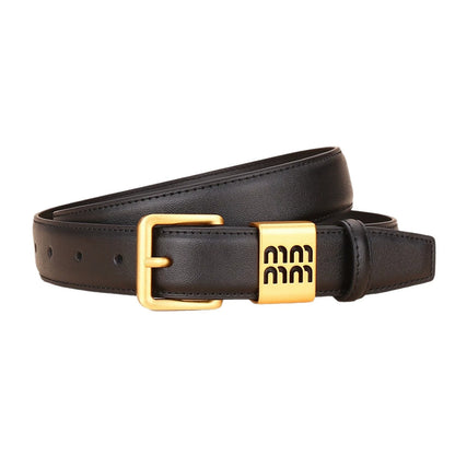Genuine leather cowhide belt for women; versatile decorative waist belt with a sense of design; fashionable denim belt for ladie