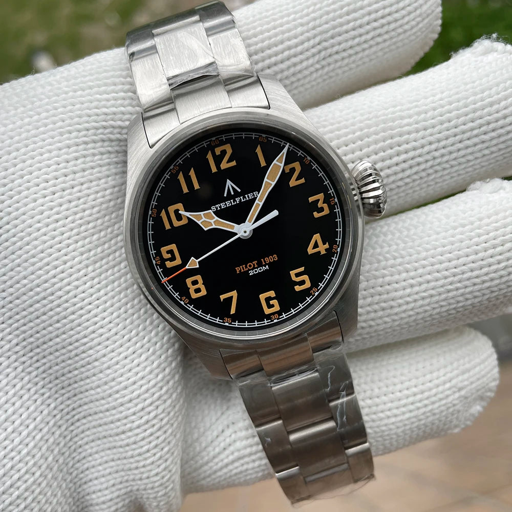 STEELFLIER Official SF740V New Quartz Wristwatch Super C3 Luminous 200M Waterproof VH31 Mute Movement Man Fashion Business Watch