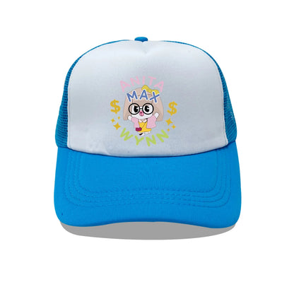 Trendy Anita Max Wynn Foam Trucker Hat Cute Mesh Snapback Caps Boy Girl Sun Beach Baseball Cap Female Summer Breathable Visor