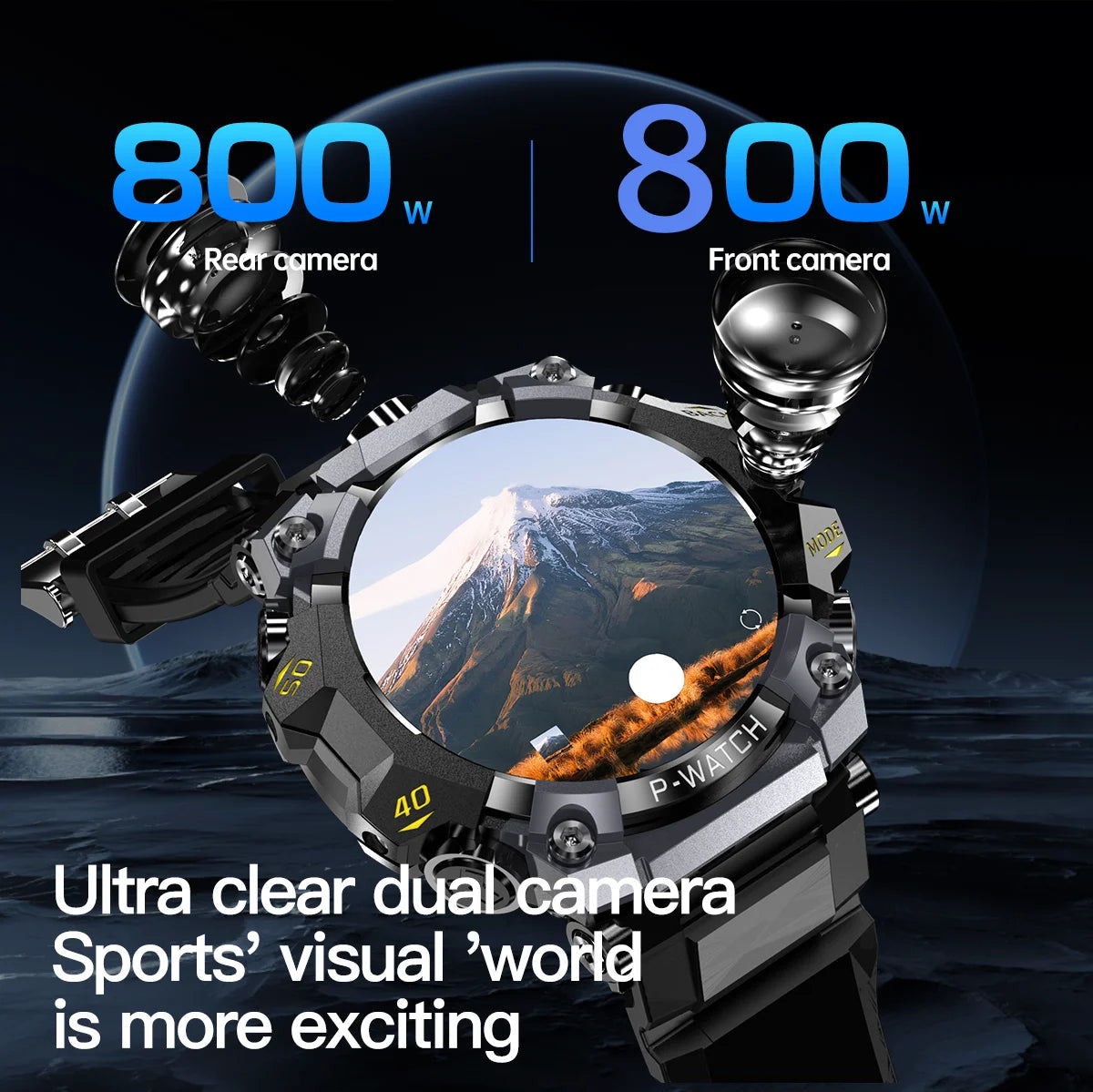 Q668 Smartwatch Android 10.0 Smart Watch With 1.95 inch Amoled HD Screen inset 4g/5g Sim Card GPS WIFI IP68 Waterproof 512GB