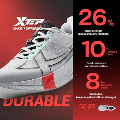 Xtep 2000km 5.0 Running Shoes Soft Universal Sneakers Cushion Durable Jogging Wear-Resistant Lightweight Shoes 874119110023