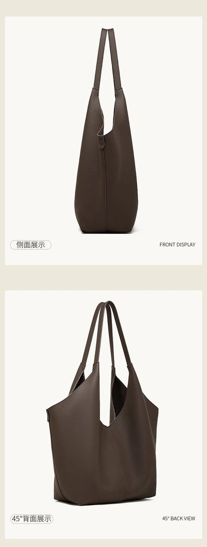 Hifashion Cow Genuine Leather Large Underarm Shoulder Bags For Women 2026 Luxury Designer Shopping Tote Office Ladies Handbags
