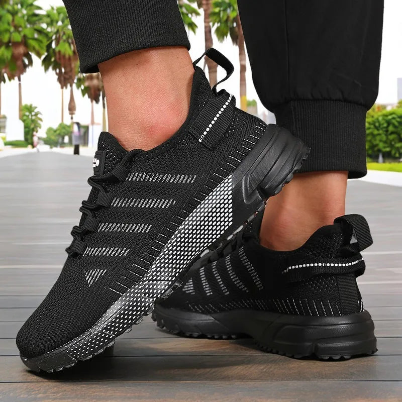 New Men's Sneakers Thick Sole Comfortable Casual Shoes Lightweight Breathable Fashion Running Shoes Luxury Male Tenis Masculino