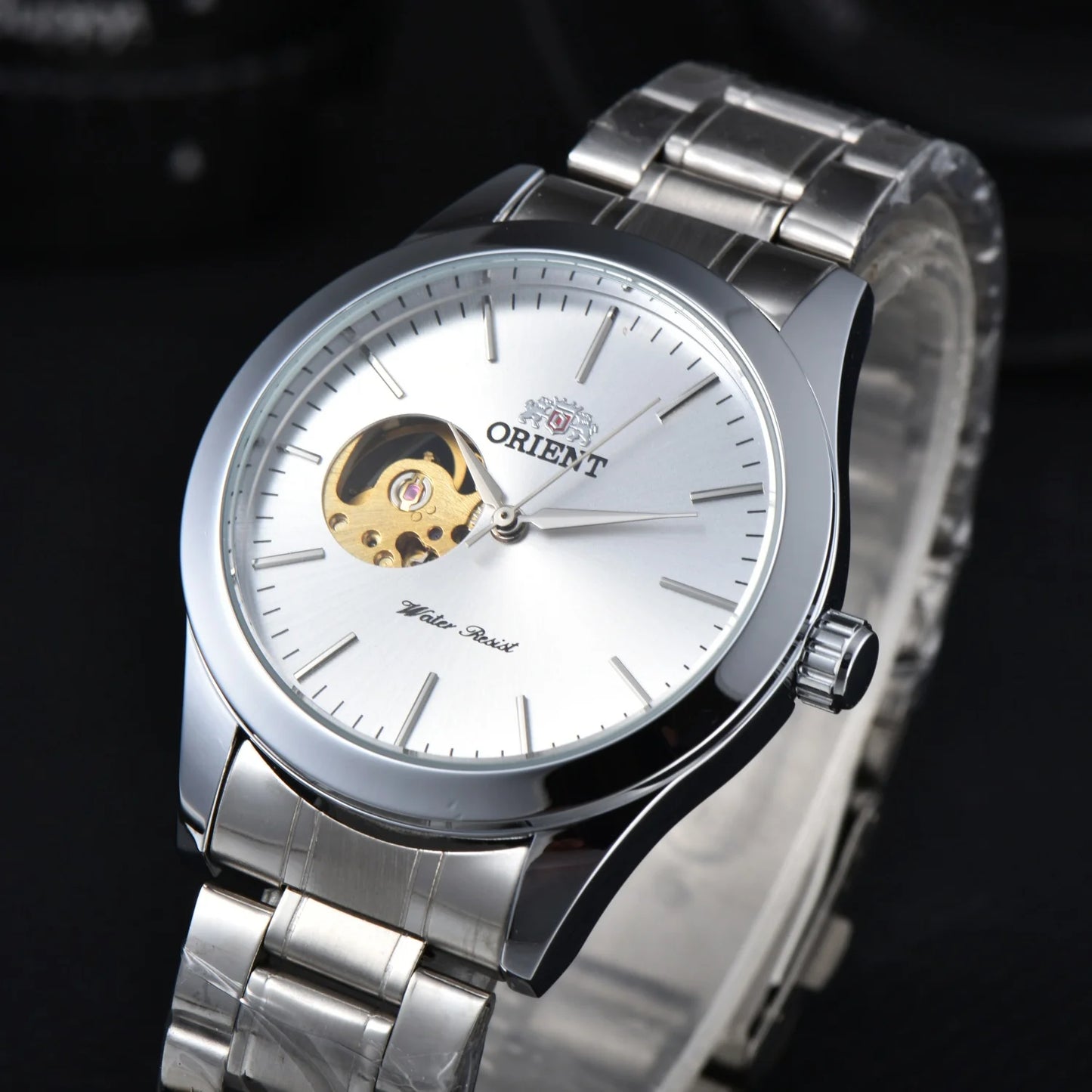 Orient Watch Refurbished Japanese Fully Automatic Mechanical Watch Hollowed Out Business Men's Watch Stainless Steel Strip