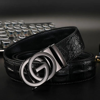 New Thin 34mm Business Men's Belt Formal Leather Male Belt High Quality Belt women Metal Automatic g Buckle Belt for women jeans