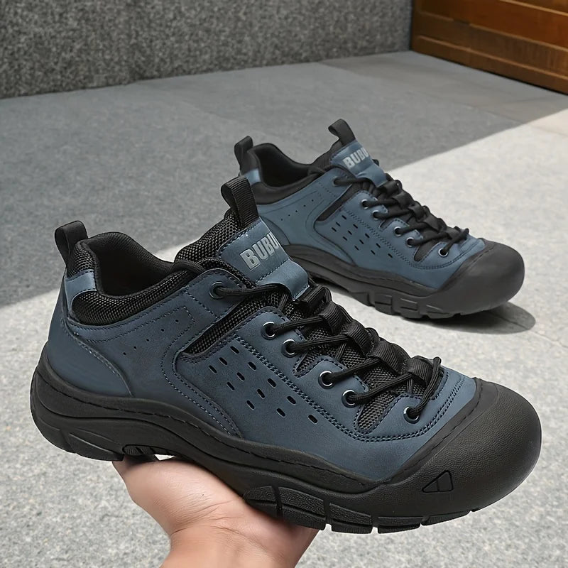 Men's Casual Large-Size Sneakers, Comfortable for All Seasons, Lace-Up Men's Shoes, Non-Slip and Wear-Resistant Hiking Shoes, Walking Shoes, Breathable Uppers, Suitable for Daily Wear, Outdoor Travel, Hiking, Trekking, Busine