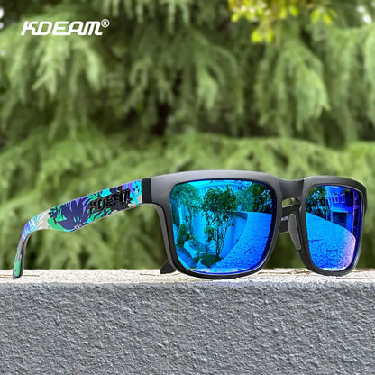 KDEAM Unisex Square Sunglasses Polarized Coated Lens Suitable For Driving Fishing Sunglasses Anti-Blue Light Computer Eyeglasses