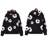DENIM TEARSTHoodie Cross border European and American Hot selling Cotton Foam Printed Tears Hoodie Men's and Women's Hoodies