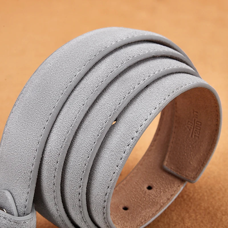 Sude Belts Cow Leather for Man And Lady Plaid Jeans Pin Buckle Luxury High Quality Classic Genuine Leather Sude Belts Cow Leathe