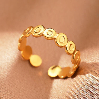 Stainless Steel Rings Simpler Geometric Fashion Vintage Fine Adjustable Open Rings For Women Jewelry Weddings Gifts New Trendy