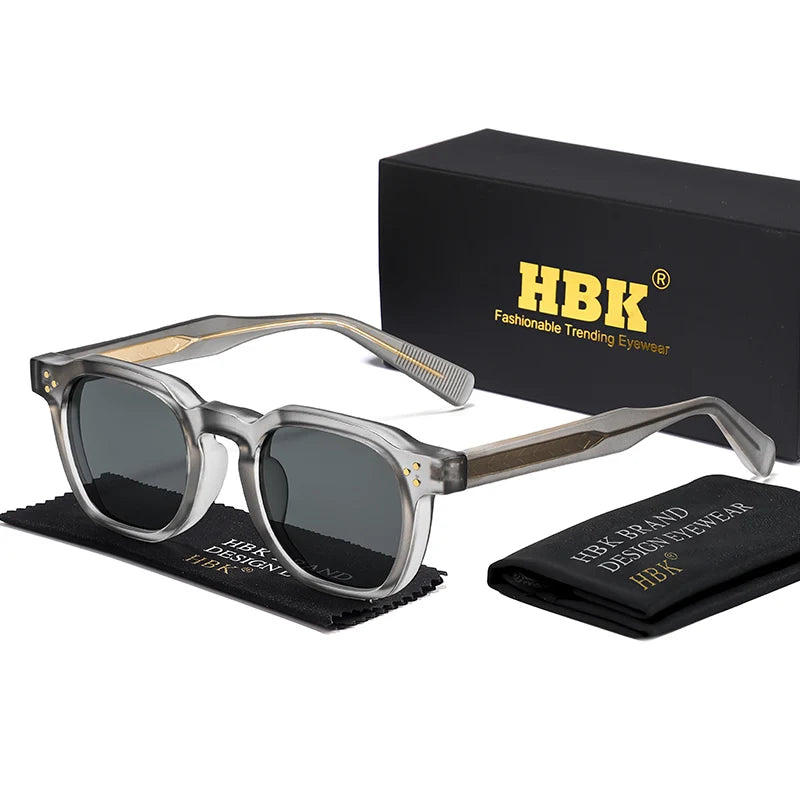 HBK New Square Retro Sunglasses Men Fashion Punk Sun Glasses Women Travel Driving Beach Eyewear Lunette De Soleil Femme UV400