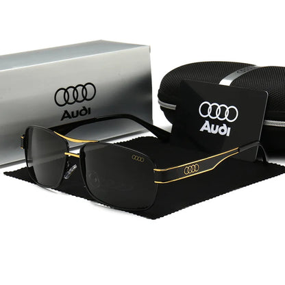 Audi Glasses UV400 Polarized Rectangle Sunglasses for Men Women Driving Motorcycle Cycling Glasses with AntiGlare Lens 553