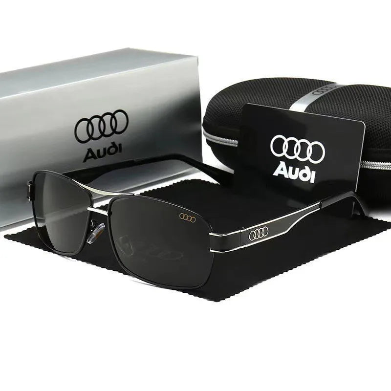 Audi Glasses UV400 Polarized Rectangle Sunglasses for Men Women Driving Motorcycle Cycling Glasses with AntiGlare Lens 553