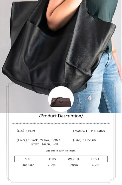 Rretro Handmade Big Beach Tote Bag High Capacity Zipper Shoulder Solid Color Multifunction Handbags For Ladies