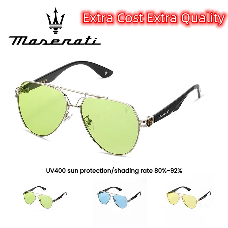 MASERATI UV400 Polarized Sunglasses Lightweight Frameless for Cycling Driving Outdoor Unisex Men Women Daily Sunglasses 20345