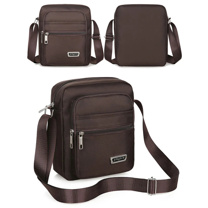 2025 Men Nylon Shoulder Bag Messenger Bag Casual Nylon Zipper Pocket Handbag Fashion Tote Travel Male Crossbody Bags New