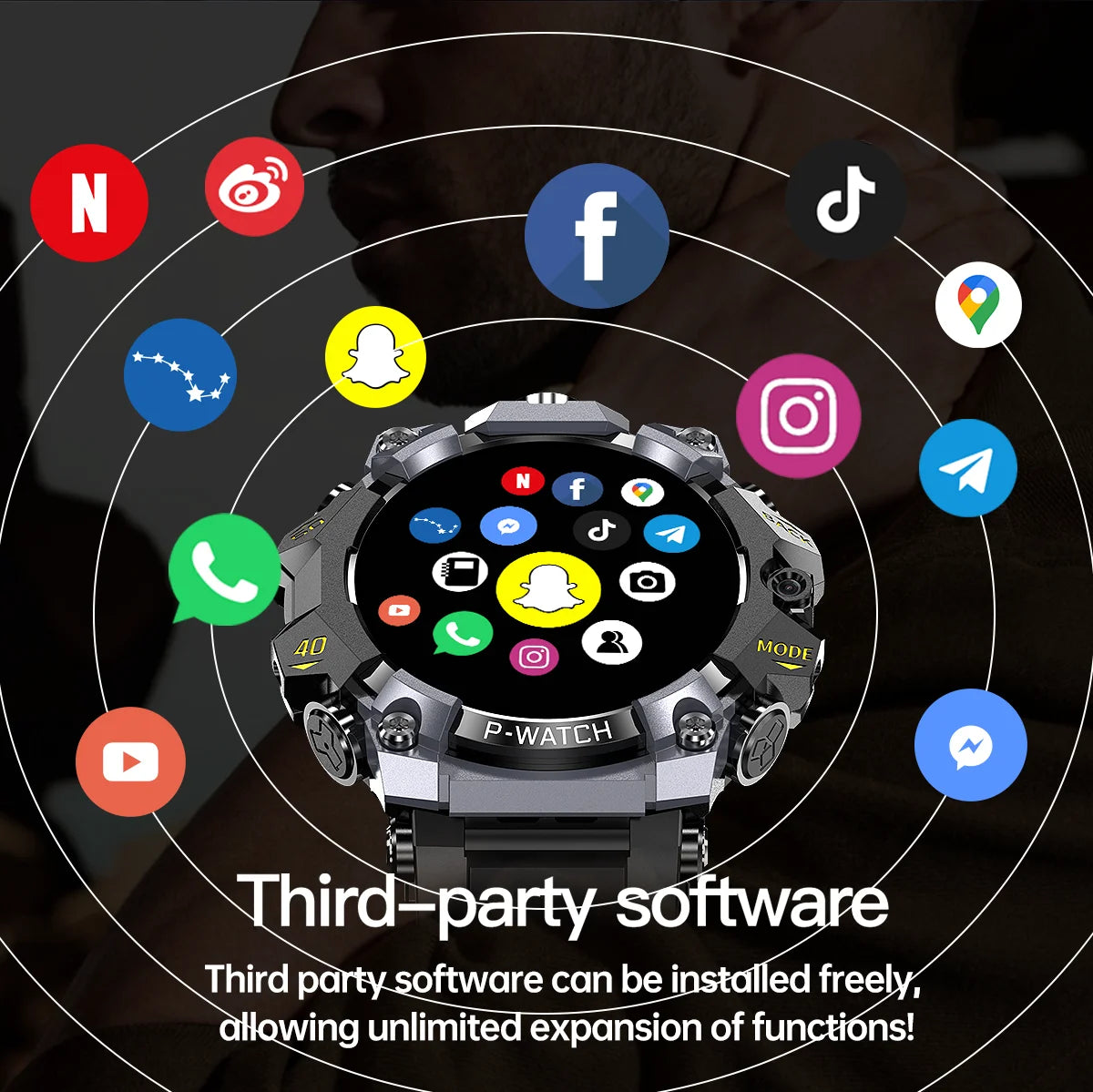 Q668 Smartwatch Android 10.0 Smart Watch With 1.95 inch Amoled HD Screen inset 4g/5g Sim Card GPS WIFI IP68 Waterproof 512GB